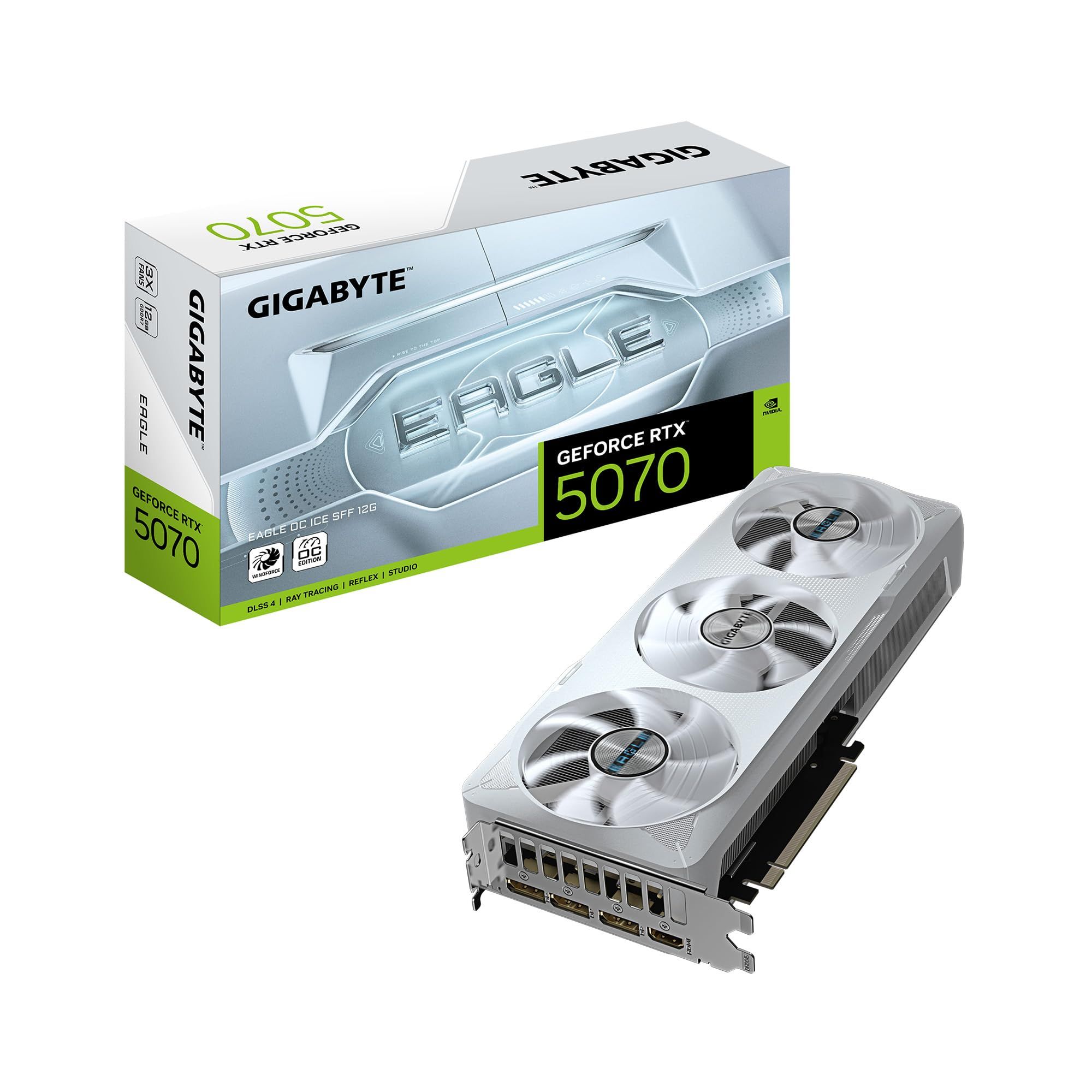 Placa video GIGABYTE GeForce RTX 5070 EAGLE OC ICE SFF 12 GB GDDR7 192 bit