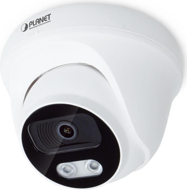 Planet ICA-4480F H.265 4 Mega-pixel Full Color Dome IP Camera:Color Day and Night, supports Warm light LED 4000K up to 25m, Smart IR, 3.6mm Lens, H.265(+)/H.264