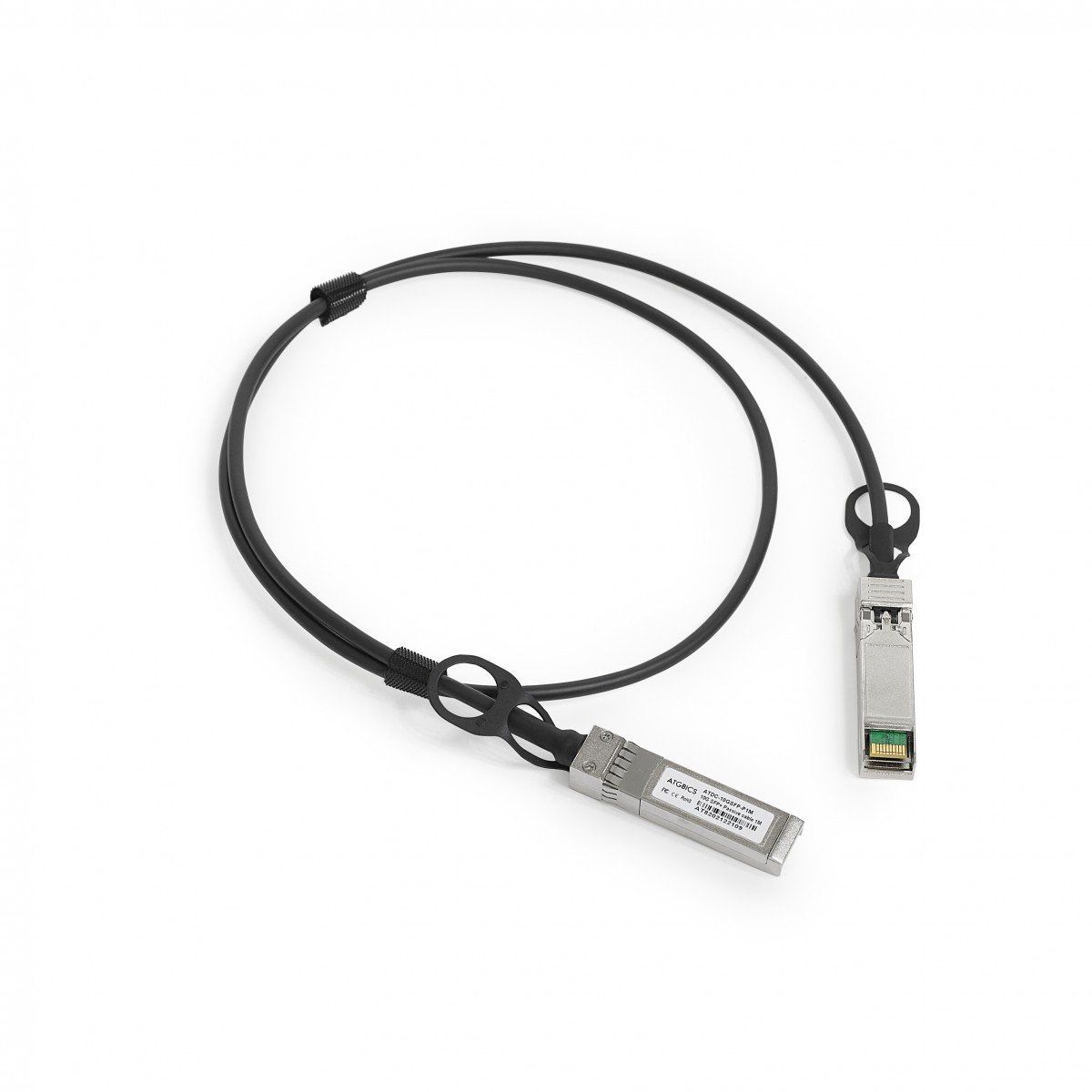 ATGBICS J9283B-C cablu InfiniBand/fibră optică 3 m SFP+ DAC Negru