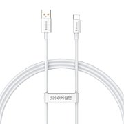 CABLU alimentare si date Baseus Superior, Fast Charging Data Cable pt. smartphone, USB la USB Type-C 100W, 1m, alb  P10320102214-01  (timbru verde 0.08 lei) - 6932172631932