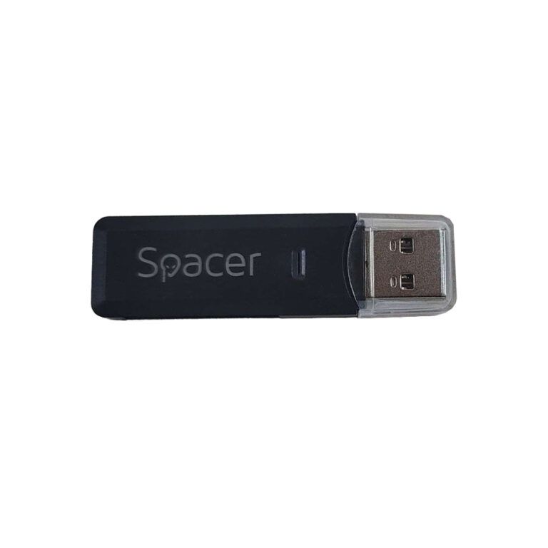 CARD READER extern SPACER, interfata USB 3.0,  citeste/scrie: SD, micro SD, Negru,  SPCR-USB3-02   (timbru verde 0.18 lei)