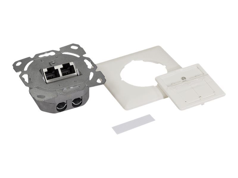 PRIZA RJ-45 aplicabila cu 2 iesiri LOGILINK pt. cablu FTP, Cat6A, RJ-45 (M) x 2, ecranat, plastic cu metal, pure white, 1 buc,  NP0128 