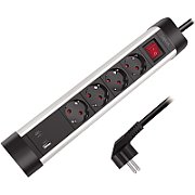 PRELUNGITOR LOGILINK, Schuko x 4, conectare prin Schuko (T), ON/OFF, 16 A, 1xUSB-A, 1xUSB-C, cablu 1.5m, protectie IP20, negru-argintiu,  LPS278U  (timbru verde 0.8 lei)