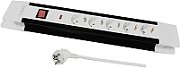 PRELUNGITOR LOGILINK, Schuko x 5, cablu 3G 1.5mm2, 230 V/16 A, 50 Hz, max. 3500 W, buton intrerupator iluminat, IP20, 3m, negru-alb,  LPS211  (timbru verde 0.8 lei)