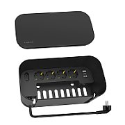PRELUNGITOR LOGILINK, Schuko x 5, conectare prin Schuko (T), cutie management cabluri, 16 A, 2xUSB-A, 1xUSB-C, protectie IP20, negru,  LPS282U  (timbru verde 2 lei)