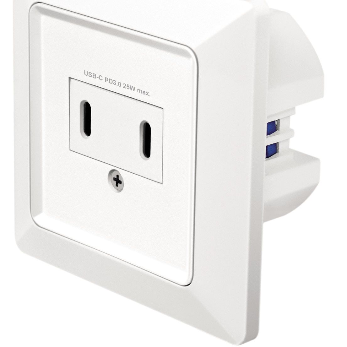 PRIZA LOGILINK, pentru perete, Schuko x 1, 2xUSB-C PD 25W , 230V AC, 50 Hz, 16A, protectie IP20, adancime 35mm, alb,  PA0332  (timbru verde 0.18 lei)