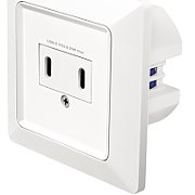 PRIZA LOGILINK, pentru perete, Schuko x 1, 2xUSB-C PD 25W , 230V AC, 50 Hz, 16A, protectie IP20, adancime 35mm, alb,  PA0332  (timbru verde 0.18 lei)