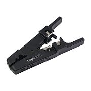 CLESTE dezizolare cablu, LOGILINK, functii: dezizolare cablu, taiere cablu 3.2-9.5mm, surub reglare diametru, negru,  WZ0005