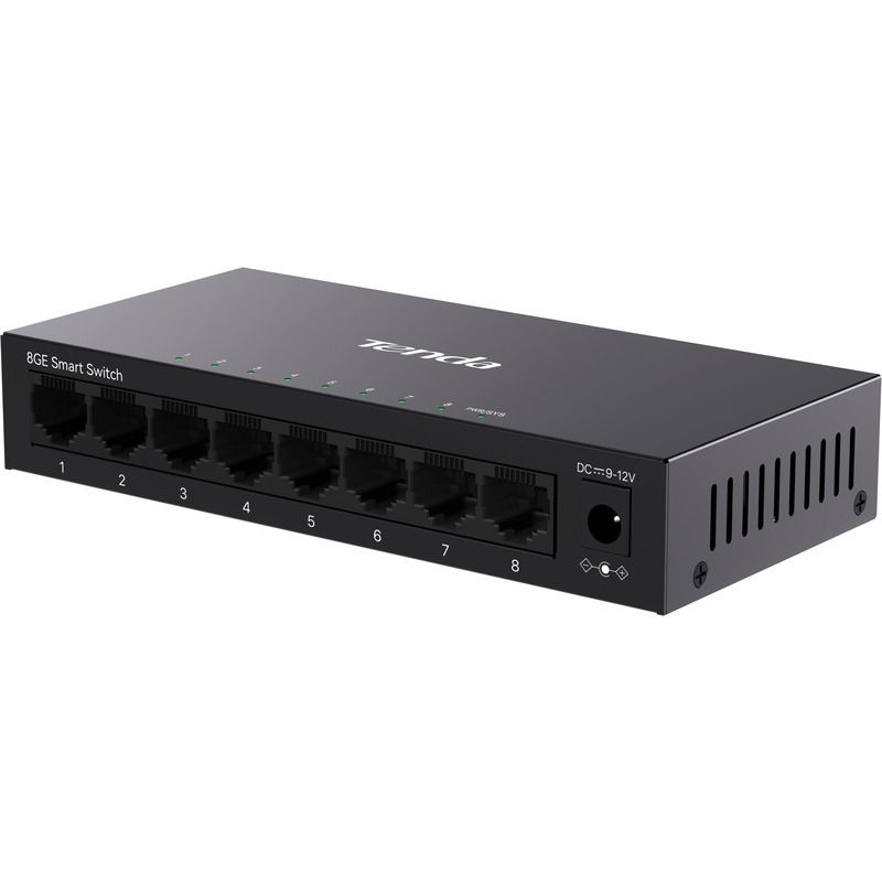 SWITCH TENDA managed, 8 porturi gigabit RJ-45, management Tenda CloudFi, metalic  TEG2208D   (timbru verde 2 lei)