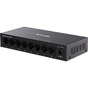 Tenda SWITCH TENDA managed, 8 porturi gigabit RJ-45, management Tenda CloudFi, metalic  TEG2208D   (timbru verde 2 lei)