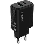 CANYON charger OnCharge 200 20W 1xPD 1xQC EU Black