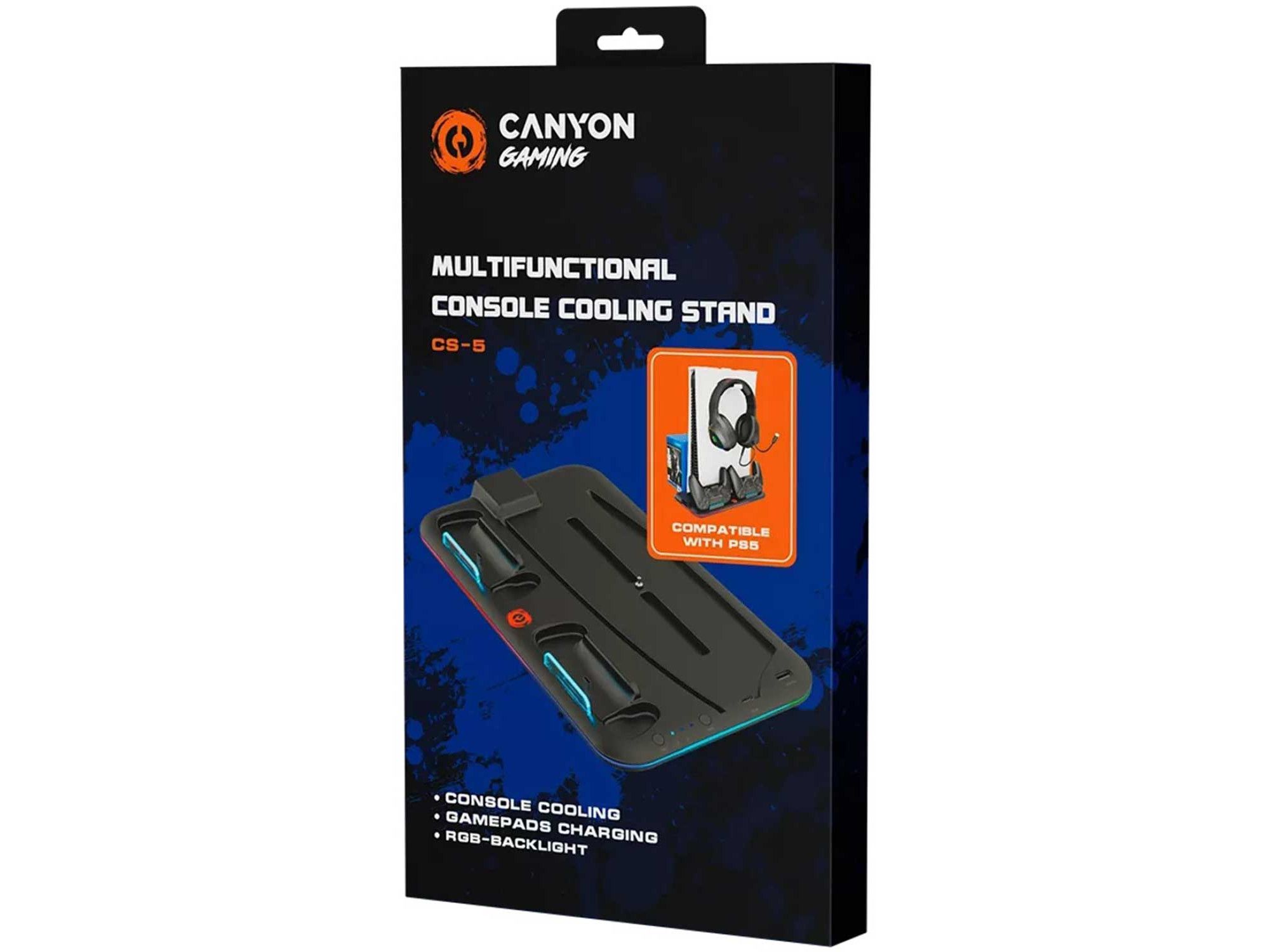 CANYON cooling stand CS-51 RGB PS5 Slim/DE Charge Black
