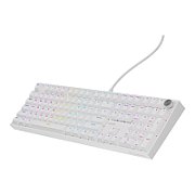 Tastatura gaming mecanica cu fir Genesis Thor 404, iluminare RGB, 107 taste, 11 butoane multimedia, alb