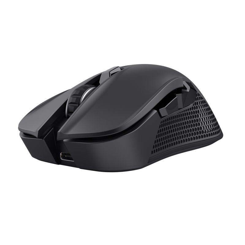 Mouse gaming wireless Trust GXT 931 Ybar, sensibilitate ajustabila 800-7200 DPI, interfata USB-C, iluminare RGB, greutate 96g, negru