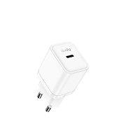 CUDY 20W USB-C Charger, GaN, 1 USB-C port, QC+PD 3.0, EU plug, for iPhone 12 Series and above, Galaxy, iPad and More