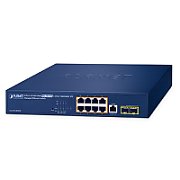 PLANET IPv6/IPv4, 8-Port Gestionate L2/L4 Gigabit Ethernet (10/100/1000) Power over Ethernet (PoE) Suport 1U Albastru