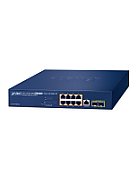 PLANET IPv6/IPv4, 8-Port Gestionate L2/L4 Gigabit Ethernet (10/100/1000) Power over Ethernet (PoE) Suport 1U Albastru