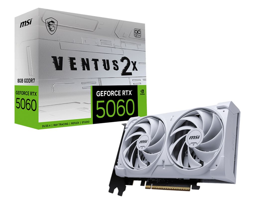 Placa video MSI GeForce RTX 5060 VENTUS 2X OC WHITE 8 GB GDDR7 128 bit