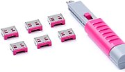 SmartKeeper UL03PKPK 6 x USB A-Port APort Blockers with 1 x Lock Key Basic Pink SLSART-0012 SLSART0012 (SLSART-0012)