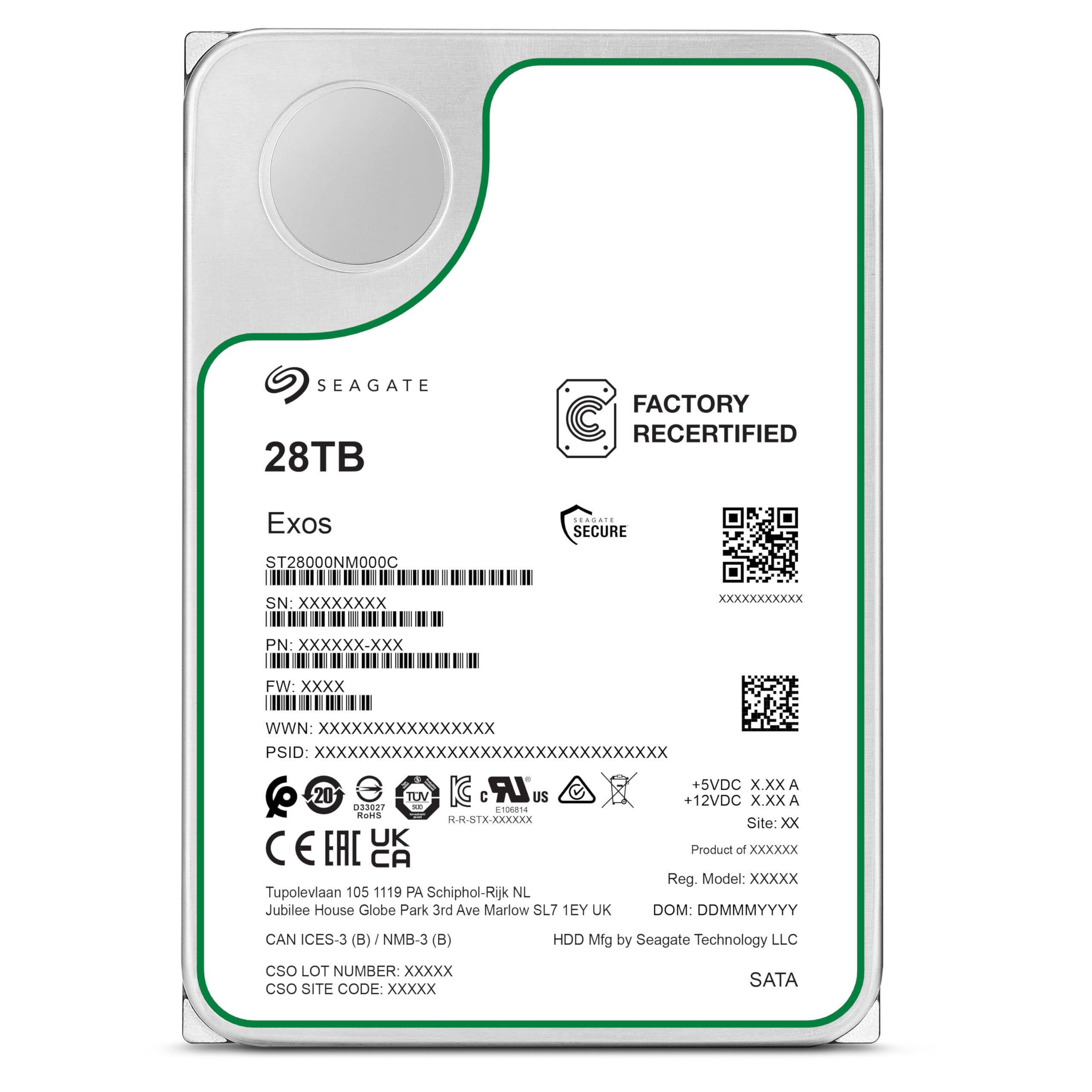 Seagate HD3.5  SATA3-Raid 28TB ST28000NM000C (Rec.) Recertified 12Month Warranty