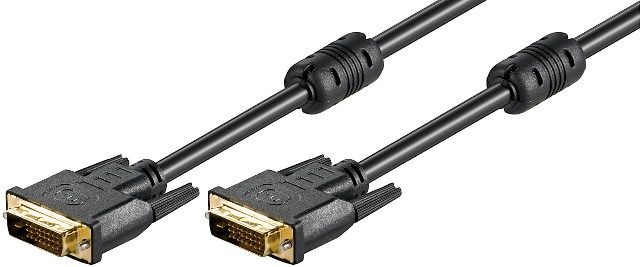 Cable DVI-D dual link 3m DVI-D (24+1) male to DVI-D (24+1) male, gold plated contacts
Packaging: bulk 1 pc.