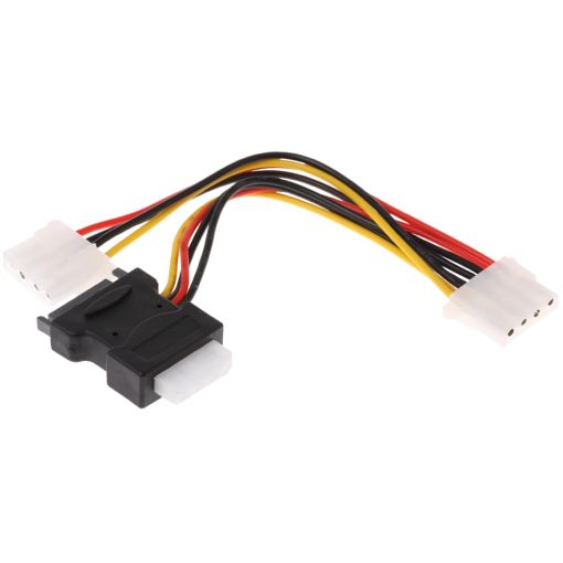 Cablu adaptor SATA la 3 x Molex (IDE)