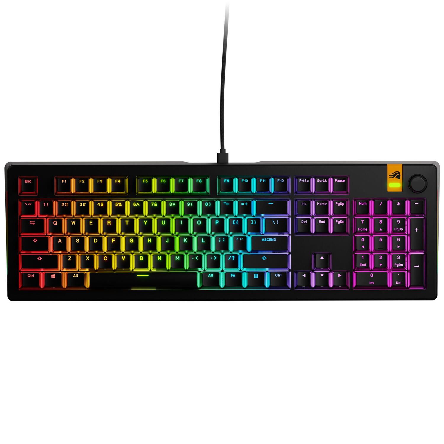 Tastatura mecanica GMMK 3 HE 100% Prebuilt, USB-C, Fox HE Switches, US layout, 104 taste, Negru
