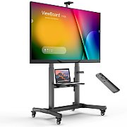 ONKRON Mobile TV Stand Rolling TV Cart for 50 to 100-Inch Screens up to 120 kg, black