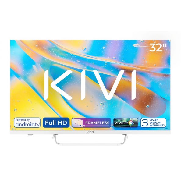 32 , White, HD 2k, Android TV 11, Black, 1920x1080, 60 Hz, AV1, Sound 2x8W, 26 kWh/1000h, Energy E, WiFi5G, BT5.1, 3xHDMI, 2xUSB, Blue Remote, Central stand, 24 months