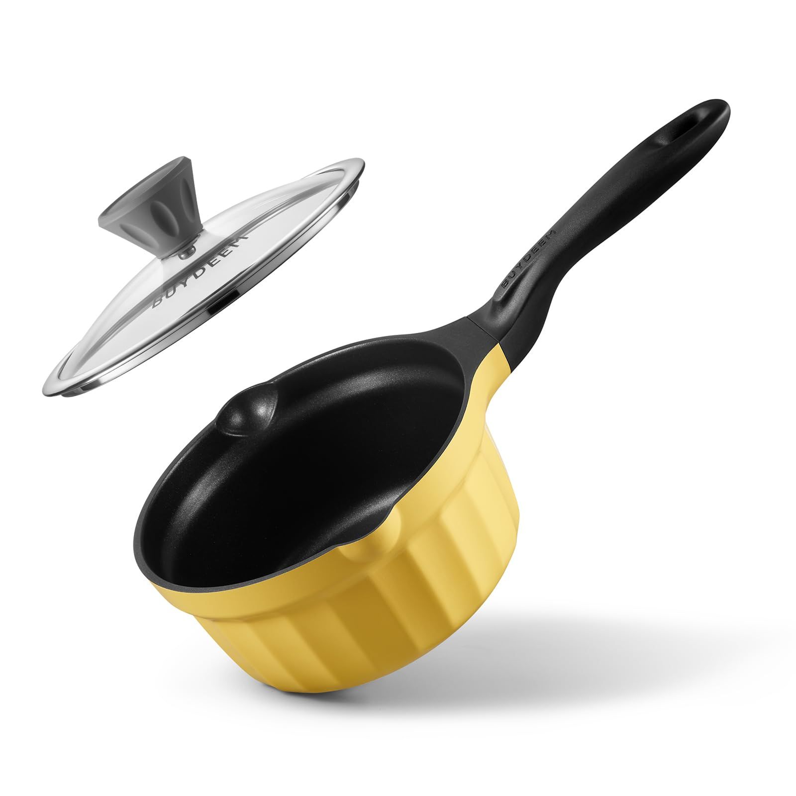 BUYDEEM Cast Aluminum Nonstick Sauce Pan 1,8L, model CP141, color Mellow Yellow