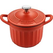 BUYDEEM Enameled Cast Iron Dutch Oven, model CP541, color Koi Red
