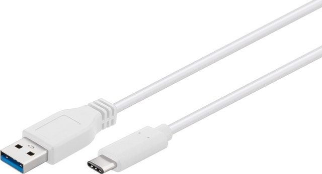 USB-C cable (USB3.1, type C, type C) male to USB3.0 A male, white, 2m
- Maximum charging current 3A
- Data transmission: up to 5 Gbps
Packaging: bulk 1 pc.