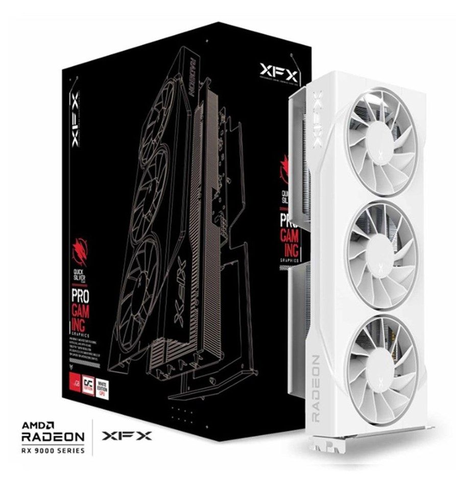 Placa video XFX Radeon RX 9060 XT Swift OC White Triple Fan Gaming 16 GB GDDR6 128 bit