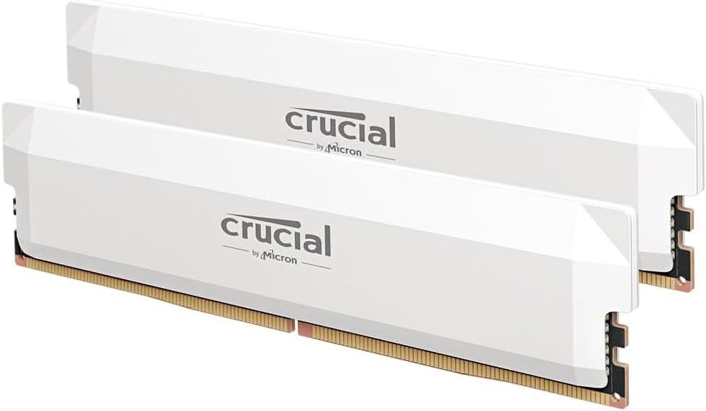 Memorie Crucial CP2K16G60C36U5W 32 GB DDR5 6000 MHz CL36, kit 2 x 16 GB, Alb
