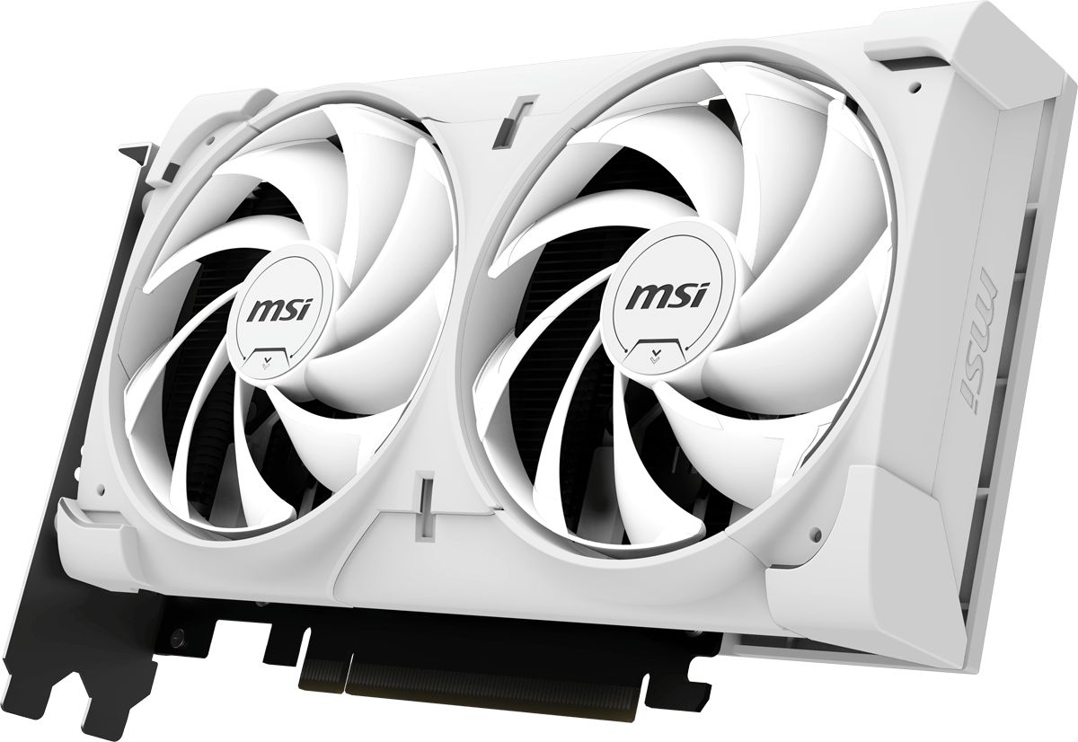 MSI Video Card NVIDIA GeForce RTX 5060 8G VENTUS 2X OC WHITE, 8GB GDDR7, 128-bit, 2535 MHz Boost, 3840 CUDA Cores, PCIe 5.0 (x8), 3x DP 2.1b, HDMI 2.1b, RAY TRACING, Dual Fan, 145W TDP, 8-pin PCIe Power, G-SYNC, 2-Slot, 3Y
