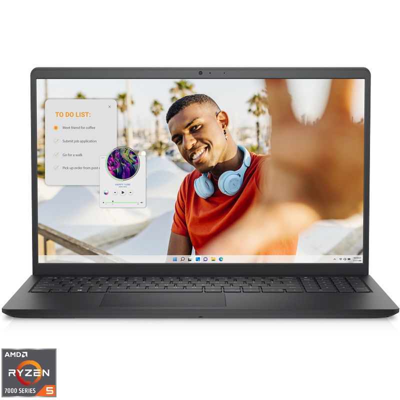Laptop Dell Inspiron 15 3535, 15.6 inch 1920 x 1080, AMD Ryzen 7 7730U (8 C / 16 T, 2 GHz - 4.5 GHz, 4 MB + 16 MB cache, 28 W), 16 GB DDR4, 1 TB SSD, AMD Radeon Graphics, Ubuntu