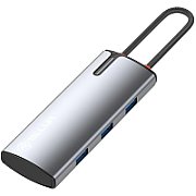 Hub USBC 3.0 Tellur, porturi 1 x HDMI, 3 x USB 3.0, 1 x USB-C, dimensiuni 42 x 112.5 x 16.5 mm, gri