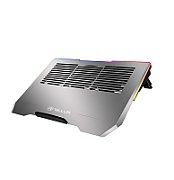 Cooler laptop Tellur Shade, pentru laptpori cu dimensiunea de 17 , 3 ventilatoare, conexiune USB-A sau USB-C plug and play, iluminare RGB LED, gri