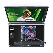 Laptop Lenovo Yoga Book 9 14IAH10 83KJ0015RM, 2 x 14 inch 2880 x 1800 Touchscreen, Intel 255H (16 C / 26 T, 2.5 GHz - 5.1 GHz, 24 MB cache, 28 W), 32 GB LPDDR5X, 1 TB SSD, Intel Arc 140T, Windows 11 Home, Tidal Teal