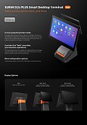 SUNMI DESKTOP POS SYSTEM L1586 D2s PLUS (15.6 +15.6 , 2GB + 16GB, Printer 80mm, WIFI, Adapter EU)