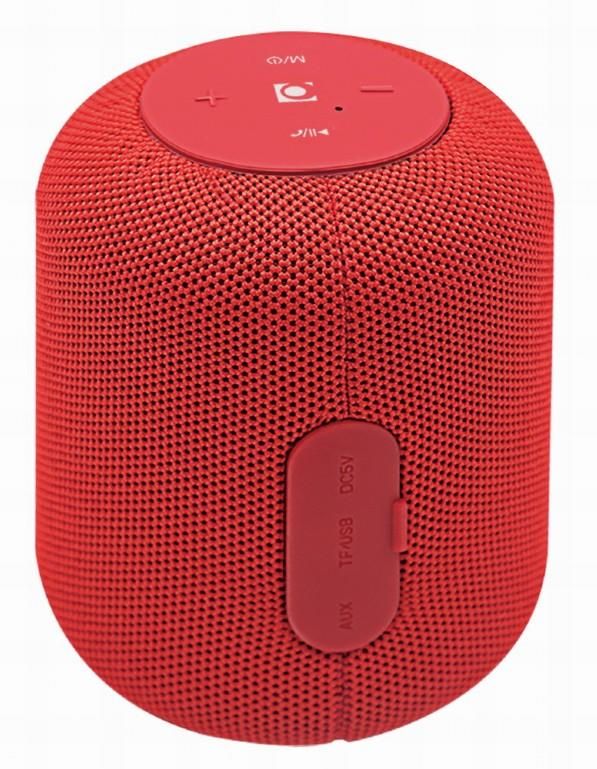BOXE GEMBIRD portabile bluetooth, RMS:   5W, baterie 1200mAh, microSD, USB, FM-radio, BT v5.1, 116x93x93mm, 338 grame, red,  SPK-BT-15-R  (timbru verde 0.8 lei)