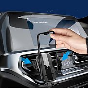 SUPORT AUTO Vention pt SmartPhone, fixare grila ventilatie, fix, device compatibil 4.7 - 7.2inch, negru,  KCLB0  - 6922794763845