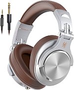 Casca OneOdio cu fir detasabil, tip over ear,utilizare profesionala, DJ, multimedia,conectare prin Jack 3.5mm|Jack 6.35mm,difuzor 40mm,impedanta 32Ohm,argintiu|maro  A71-Brown  (timbru verde 0.8lei)