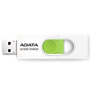 MEMORIE USB 3.2 ADATA 256 GB, retractabila, alb &amp verde, carcasa plastic  AUV320-256G-RWHGN  (include timbru verde 0.01 lei)