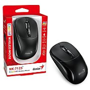 MOUSE Genius  NX-7123, PC sau NB, wireless, 2.4G, BlueEye, 1200 dpi, butoane/scroll 3/1, negru,  31030043400  (timbru verde 0.18 lei)