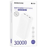 POWER BANK Borofone  BJ55B , 30000mAh, 10W, 1 x USB 1 x USB Type-C, 1 x Micro USB, total 5V/2A, alb,  6941991116438  (timbru verde 0.98 lei)