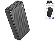 POWER BANK Borofone  BJ56A , 20000mAh, 22.5W, 2 x USB 1 x USB Type-C, 1 x Micro USB, total 2A, negru,  6941991111822  (timbru verde 0.98 lei)