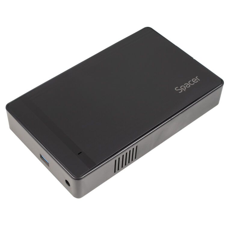RACK extern SPACER, pt HDD/SSD, 3.5 inch, S-ATA, interfata PC USB 3.0, alimentare retea, plastic, negru,  SPRK-35USB3-01  45503295 (timbru verde 0.8 lei)