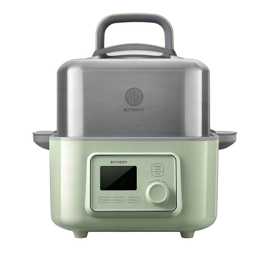 BUYDEEM Multi function Digital Food Steamer, model G564, color Cozy Greenish, EU
