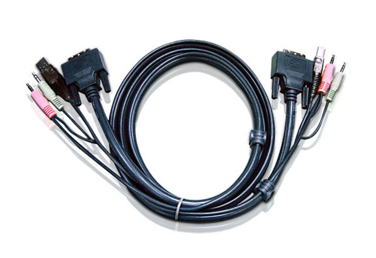 ATEN 2L-7D02UD cabluri KVM Negru 1,8 m